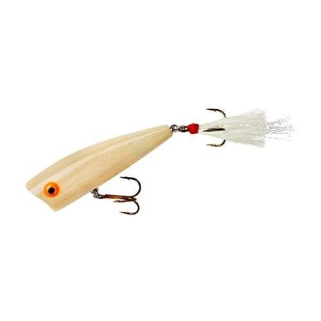 Rebel Magnum PopR Topwater Bait, 3, 12 Oz, Bone, Floating P6500